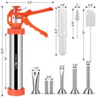 Extra Large Jerky Gun Kits 2 5 Pound  Stainless Steel Sausage Making Gun