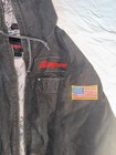 Snap-on Men   s Black Canvas Hooded Jacket Embroidered Logo Usa Flag Patch 2xl