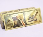 Lot Of 10 Gold Banknote Trump 2024 Us Dollar Money Gift Novelty Notes