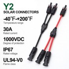 Solar Panel Y Branch Cable Connection Waterproof Adapter Y Connector Extension