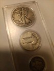 1929 U s  5 Coin Set - 3 Silver  half Dollar  Quarter   Dime  And Nickel   Cent 