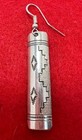 Vtg Navajo Sterling Rolled Stamped Dangle Earrings Southwestern Style