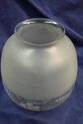 Antique Etched Grapes   Leaves Satin Glass Gwtw 8  Oil Lamp Ball Shade Astral