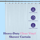 Epica Strongest Heavy-duty Clear Vinyl Shower Curtain Liner    72 Inches X 72 Inch