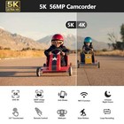 Camcorder Video Camera  5k 56mp Vlogging Camera Wifi Night Vision W  Mic  Tripod