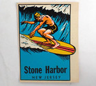 Vintage 1960s Stone Harbor New Jersey Impko Decal Surfing Surfer Nj Souvenir
