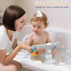 Infant Baby Bath Seat Support Chair Anti Slip Suction Cap Easy Clean Bathroom