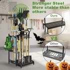 Heavy-duty Garden Tool Organizer Rack For Garage   Yard