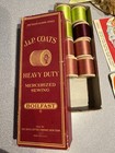 Vintage Sewing J p Coats Red Thread Box   Wooden Spools Pin Cushion Snaps Button