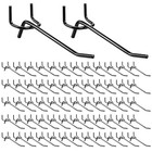 100 Pcs 4 Inch Peg Board Shelving Hooks  Black Pegboard Hooks  Heavy Duty Wall