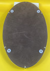 Vintage Oval Gold Tone 13  x 8  Dresser Vanity Makeup Perfume Mirrored Tray