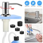 360   Sink Soap Dispenser Stainless Steel Kitchen Hands Liquid Pump Bottle Tube  