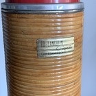 Vintage 1940s-50s Ed Langbein Originals Cane Wrap Tiki Thermos Vacuum Bottle 14   