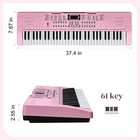 61 Key Beginner Piano Keyboard With Stand Bench Microphone Headphones Built In