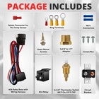 40 Amp Electric Radiator Cooling Fan Relay Kit Thermostat Temp Control Switch