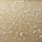 Antique American Encaustic Tile French Country Style Yellow Flowers Ribbons 6  