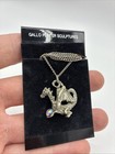 Gallo Pewter Sculptures Dragon With Crystal Necklace 