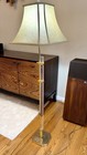 Vintage Brass And Lucite Adjustable Floor Lamp 1970s