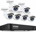 Zosi H 265 5mp Lite Dvr Home Security System Outdoor Camera 80ft Night Vision