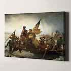 Washington Crossing The Delaware Painting America History Canvas Print Wall Art