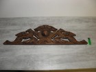 Antique Crest pediment crown Carved Wood Architectural Furniture Panel Mantel
