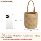 Dahey 2 Pack Wall Hanging Rope Basket With Artificial Eucalyptus Farmhouse Decor