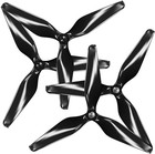 3-blade Upgrade Propellers For 3dr Solo Drone - Built-in Nut  Black  4 Pack