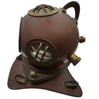 Vintage 7  Copper And Brass Replica Scuba Diving Helmet