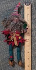 Vtg Norge Nordic Christmas Folklore Nisse Elf Brown Gnome Doll Felt Poseable 