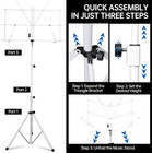 Sheet Music Stand Heavy Duty Adjustable Tripod Dual Use Fully Portable Stage And