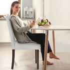 Upholstered Dining Chair Modern Fabric Dining Room Nailhead Trim Wood Legs Chair