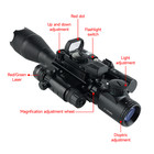 Tactical 4-16x50eg Rifle Scope Hd101 Red Dot Sight Red Laser Hunting Optic Sight