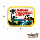 Hawaii Aloha State Vintage Iron-on Patch 4x3 - Collectible Souvenir