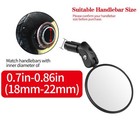 Handlebar Bike Mirrors Bicycle Rearview Mirror Set Adjustable 2 Pcs