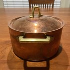 Vtg Paul Revere 1801 3qt Copper  Brass  Ss Stock Pot W lid