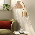 Rattan Wall Sconce Light Brass - Threshold