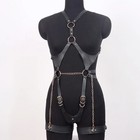 Full Body Pu Leather Set Bdsm Bondage Adult Costume Garter Belt Gear For Women