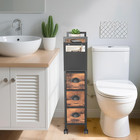 3 Drawer Narrow Dresser Side End Table Small Spaces  Slim Nightstand Bedside Sof