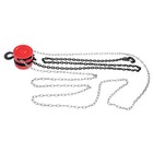 1 Ton   2200lbs Chain Hoist Manual Puller Block Fall Chain 10ft With Hook Red