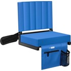 2pc Stadium Seat For Bleacher W  Back Support   Wide Padded Cushion  bottom Hook