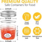 40 Pack 4 Oz Mason Jars With Regular Lids And Bands  Small Canning Jars   