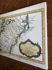 Original 1757 Bellin Map Of North   South Carolina   Georgia - Hand Colored