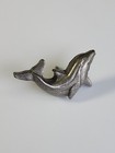 Dolphin Lapel Pin Silver Color Metal