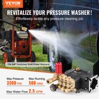 Pressure Washer Pump 3 4  Shaft Horizontal Triplex Plunger 3300 Psi 2 5gpm