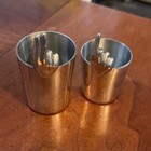 One-finger   Two Finger Silver Jigger Set