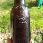 Anheuser Busch Eagle Bold Emb Amber Pre Prohibition Era Beer Bottle As Is