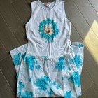 Rare Vintage Victoria   s Secret Tropical Aloha 2 Piece Pajama Set Size L