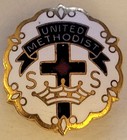 United Methodist Church Sunday School Cross   Crown S S Pin 3 4  Tall  198-2