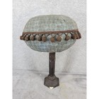 Vintage Primitive Handmade Makedo Pin Cushion On Pedestal