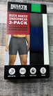 Duluth Trading Men s Buck Naked Underwear Boxer Briefs  3 Pack  Blue gray  Black